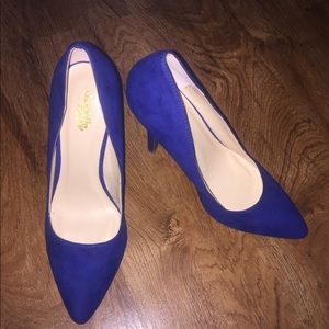 Blue high heels